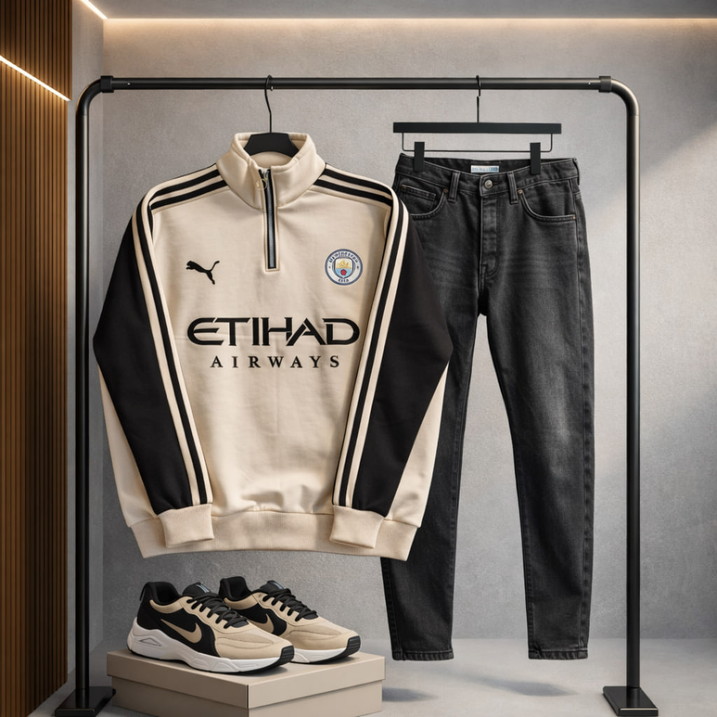 دورس نیم زیپ منچستر سیتی-کرم