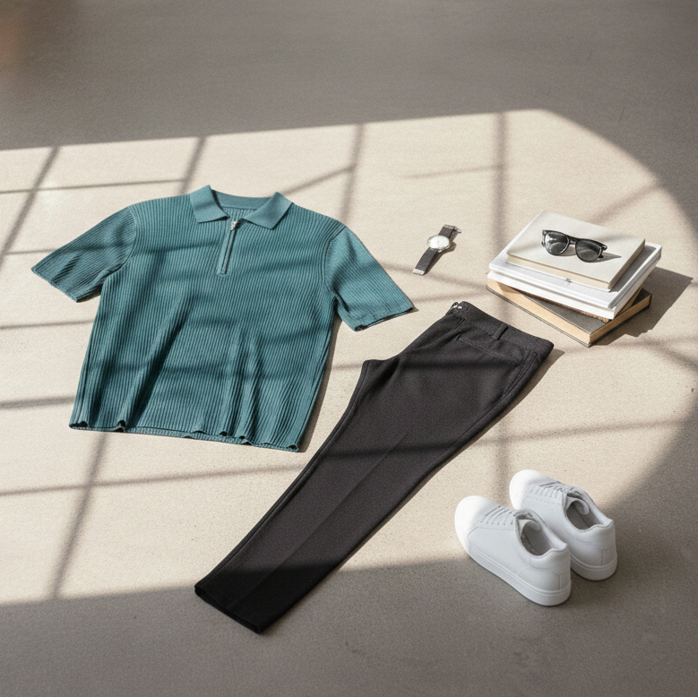 پکیج ست مردانه تیشرت نیم زیپ و شلوار مدل Dana